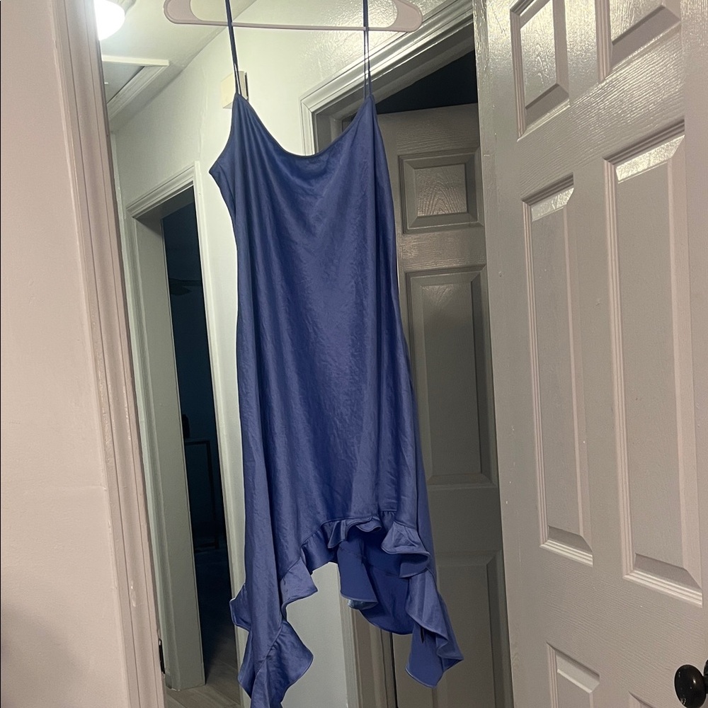 Blue Asymmetrical Dress